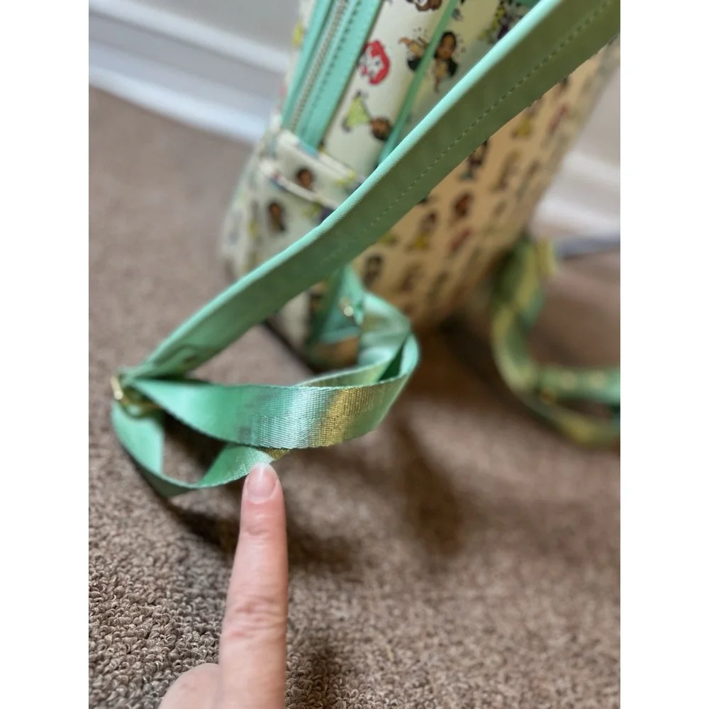 Loungefly Disney Princess Chibi Mini Backpack Cream Mint Green Good - Picture 6 of 12